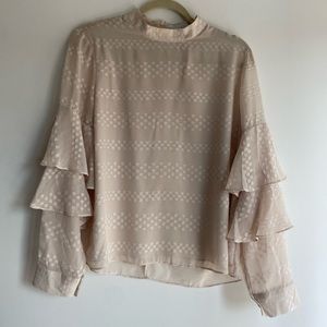 Wish Ruffle Top in Blush, size: M